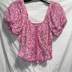 Free People Pink oh baby Women's Top